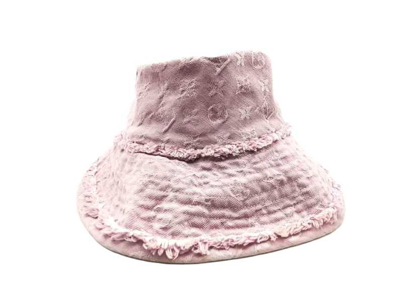 ルイヴィトン買取 モノグラムデニム ピンク ハット